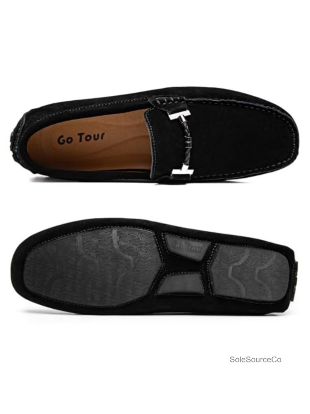 Men's Penny Loafers Suede Calfskin Slip On Driving Shoes Boat Shoes - Picture 3 of 6